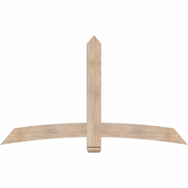 Ekena Millwork Bellingham Smooth Timber Gable Bracket, Douglas Fir, 72"W x 42"H x 1 1/2"D x 5 1/2"F, 14/12 Pitch GBW072X42X0206BEL00SDF - main